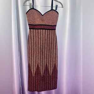 NWT BCBG Beautiful, Colorful Metallic Dress size S